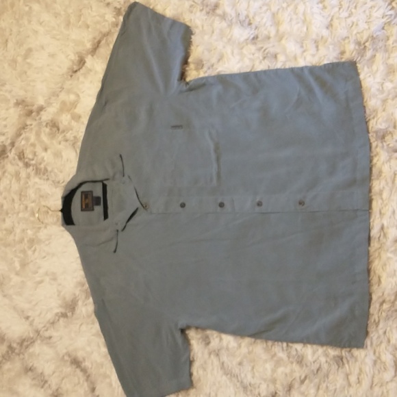 Woolrich men's size L short sleeve button down casual with logo - Picture 12 of 12